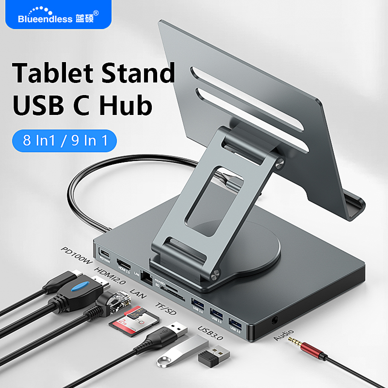 Usb C Hub Sd Card Reader 4K Hdmi - Blueendless Ipad Stand USB C Hub