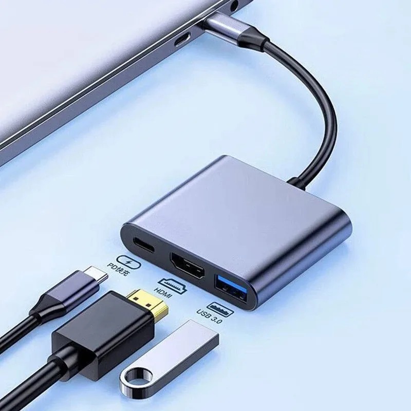 Usb C Dock Dual Hdmi 4K - USB C HUB 3in1 Type C