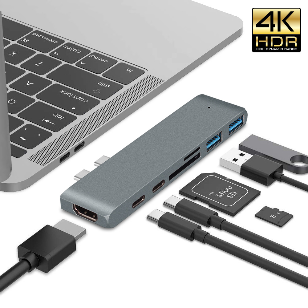 Usb C Hub Sd Card Reader 4K Hdmi - USB 3.1 Type-C Hub To HDMI