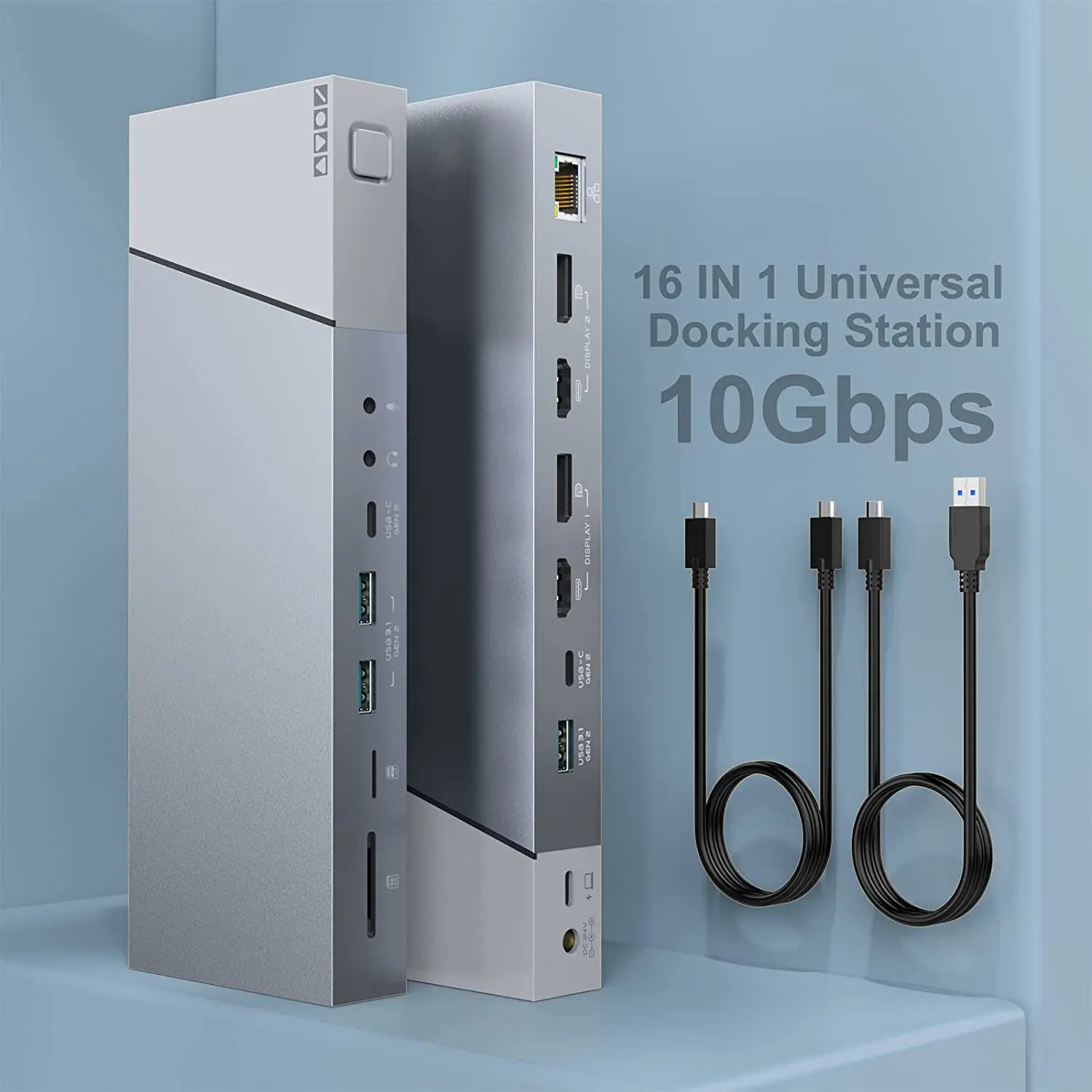 Docking Station Displaylink Dual 4K - 10Gbps Displayport 5K 60HZ Type C