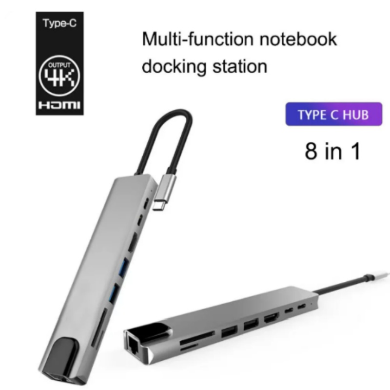 8-in-1 Type-C Expansion Dock w - огляд і ціна Usb C Hub Sd Card Reader 4K Hdmi