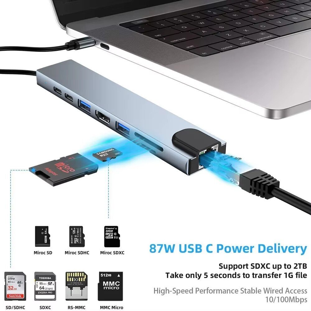 USB 3.0 Type C HUB USB C Docki - огляд і ціна Usb C Dock Dual Hdmi 4K