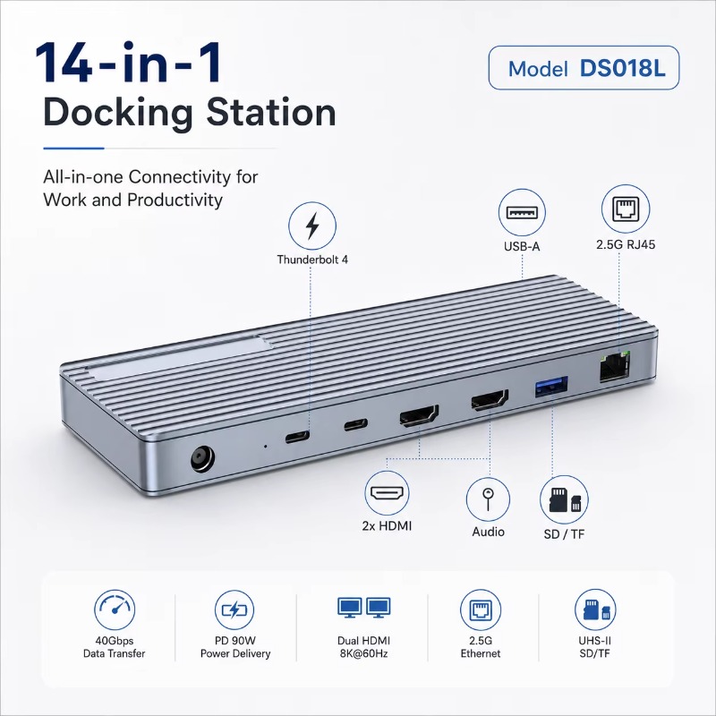 14-in-1 Thunderbolt 4/USB4 Doc - огляд і ціна Docking Station Thunderbolt 4