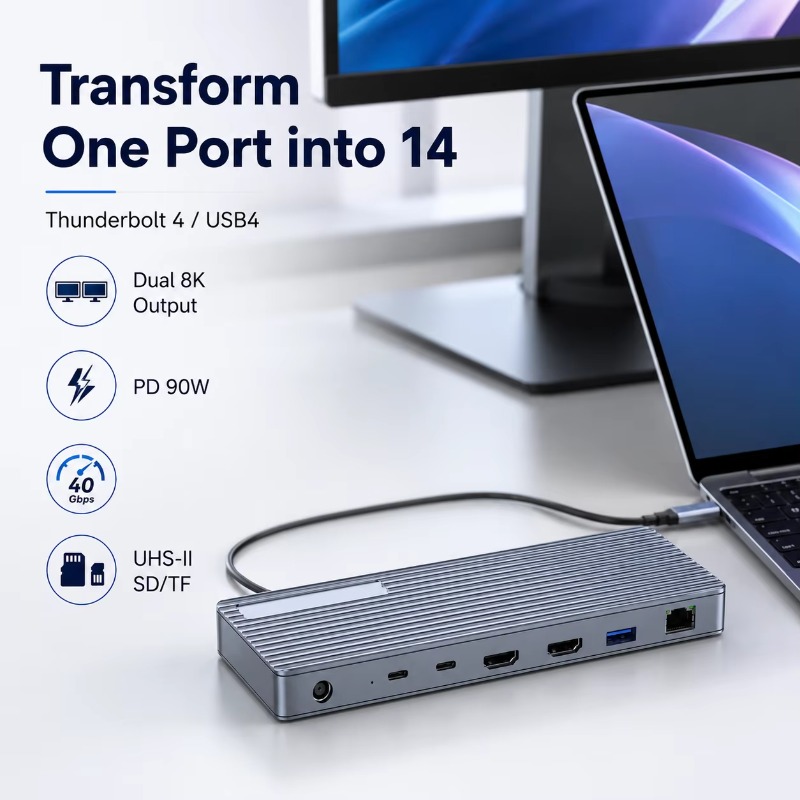 14-in-1 Thunderbolt 4/USB4 Doc - огляд і ціна Docking Station Thunderbolt 4