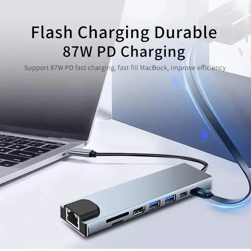 USB C Hub 3/7/8/11in1 7in2 Typ - огляд і ціна Usb C Hub Sd Card Reader 4K Hdmi