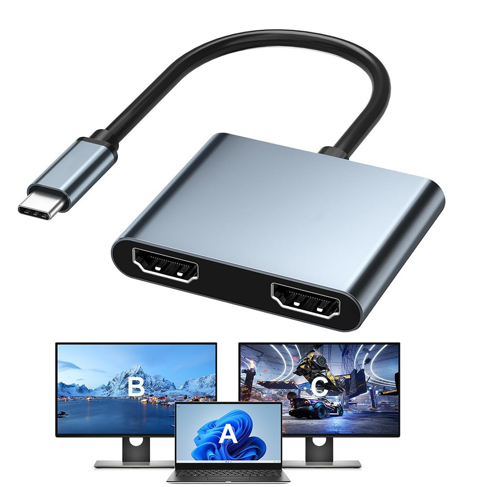 USB C to Dual 4K HD Display Ad - огляд і ціна Usb C Dock Dual Hdmi 4K