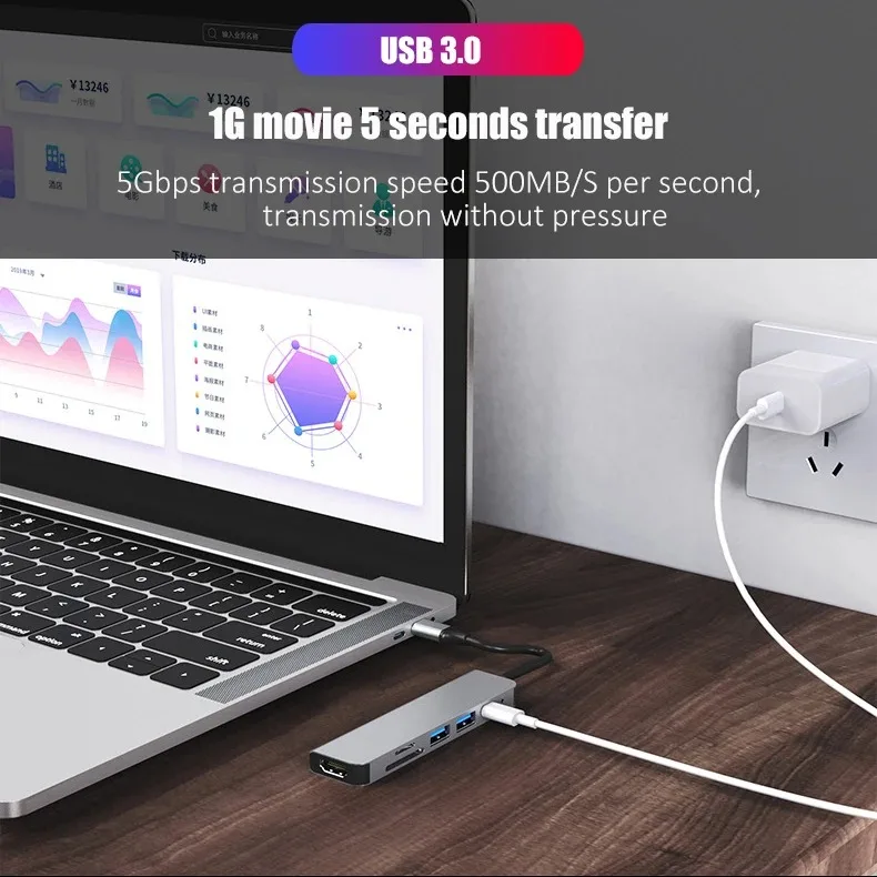USB C Hub Type C 3.0 Adapter t - огляд і ціна Usb C Dock Dual Hdmi 4K
