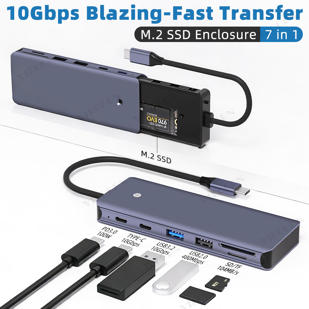 7in1 USB C Hub For MacBook Pro - огляд і ціна Docking Station For Macbook Pro