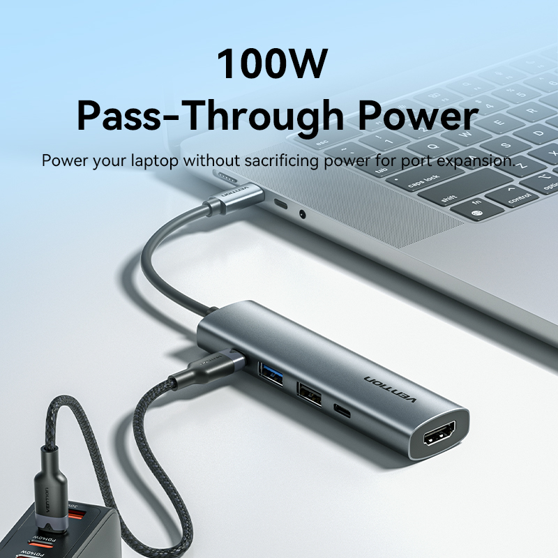 Vention 5 in 1 USB C Hub 4K HD - огляд і ціна Docking Station For Macbook Pro