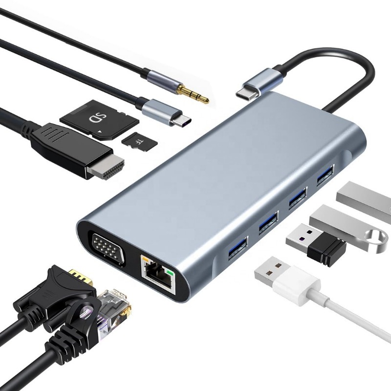11-in-1 USB C Docking Station  - огляд і ціна Usb C Hub Sd Card Reader 4K Hdmi