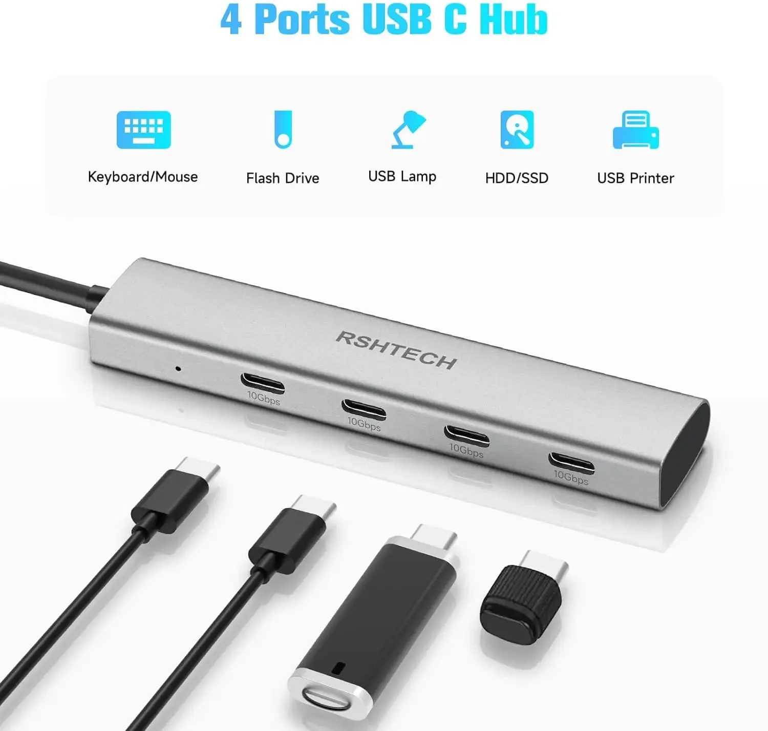 RSHTECH USB C Hub USB 3.2 Hub  - огляд і ціна Docking Station Thunderbolt 4