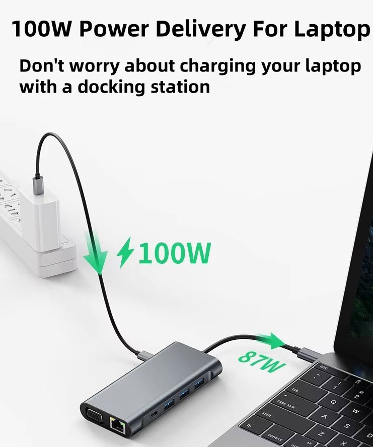USB HUB USB Type C HUB HD Adap - огляд і ціна Usb C Dock With 100W Pd