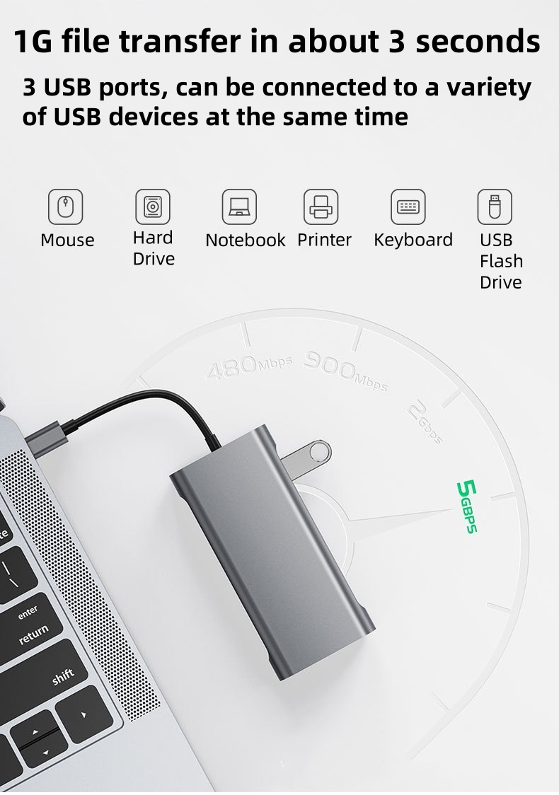 USB HUB USB Type C HUB HD Adap - огляд і ціна Usb C Dock With 100W Pd