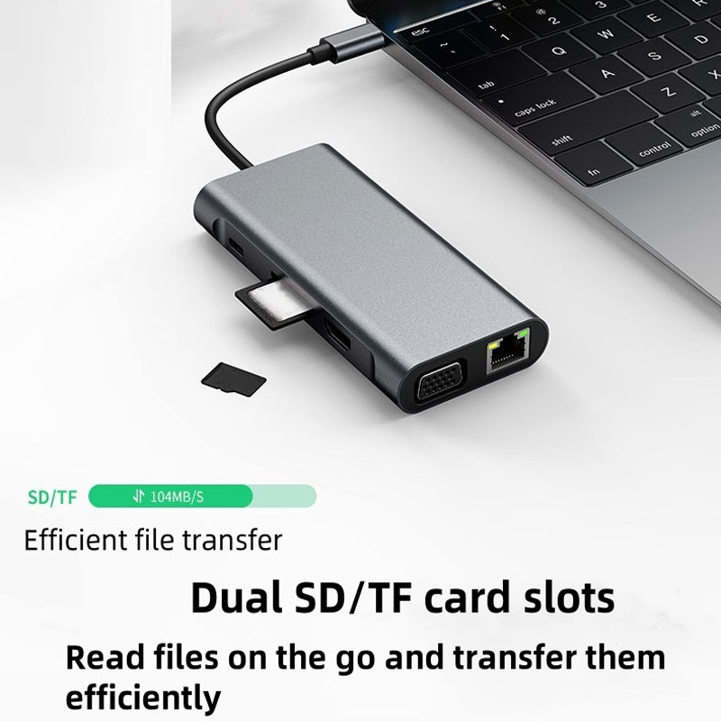 USB HUB USB Type C HUB HD Adap - огляд і ціна Usb C Dock With 100W Pd