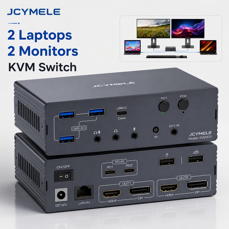 KVM Docking Station Dual-Monit - огляд і ціна Docking Station Dual Monitor Dp Hdmi