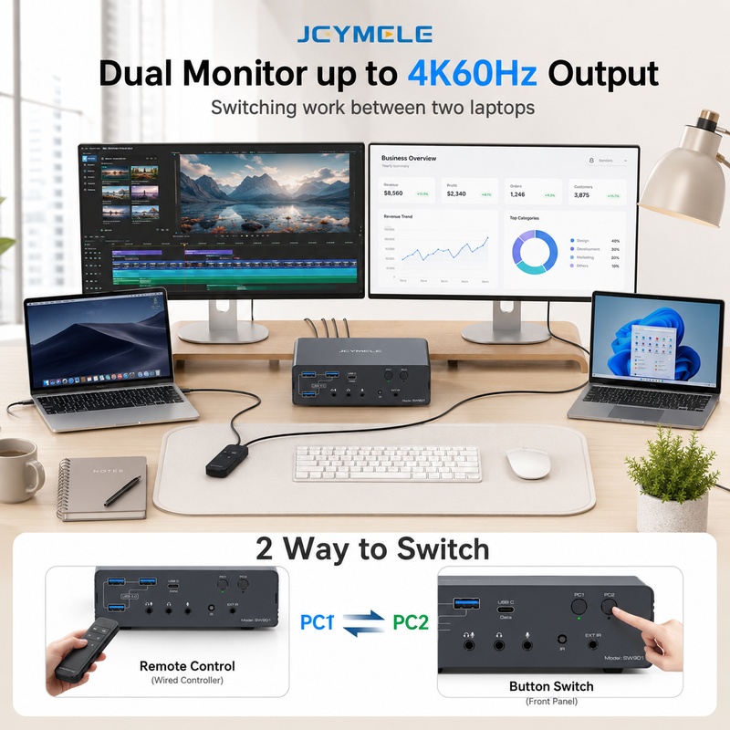 KVM Docking Station Dual-Monit - огляд і ціна Docking Station Dual Monitor Dp Hdmi