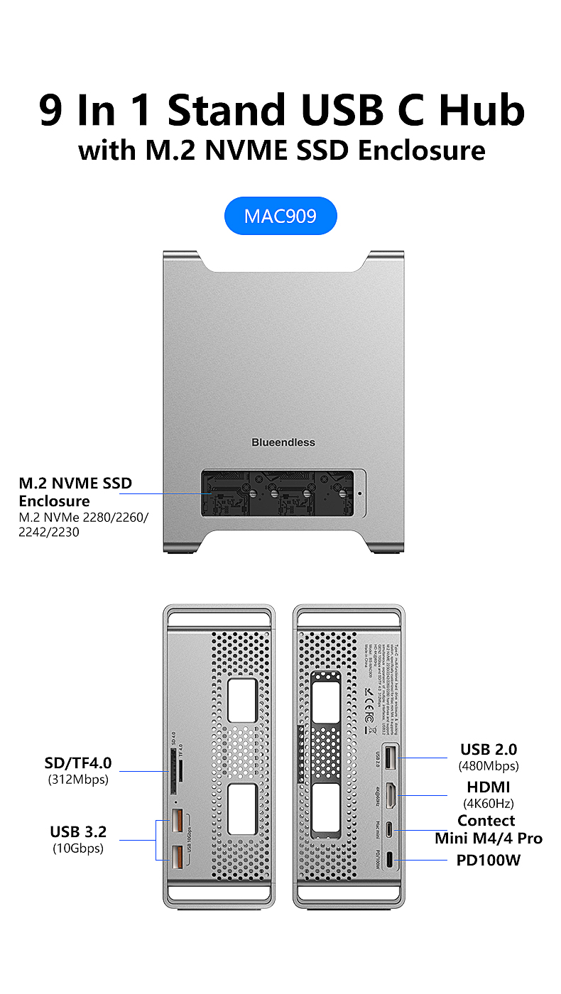 USB C Hub with M.2 NVME SSD sl - огляд і ціна Usb C Hub With M.2 Nvme Slot