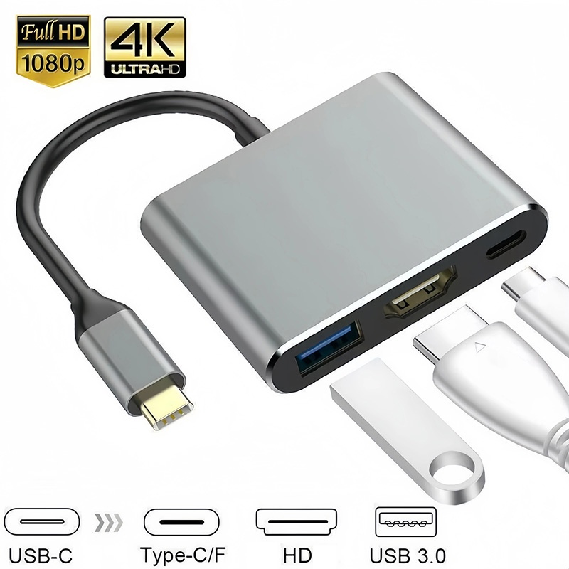 3 In 1 Type C Hub To HDTV USB  - огляд і ціна Docking Station For Macbook Pro