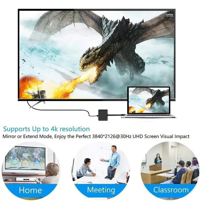 3 In 1 Type C Hub To HDTV USB  - огляд і ціна Docking Station For Macbook Pro