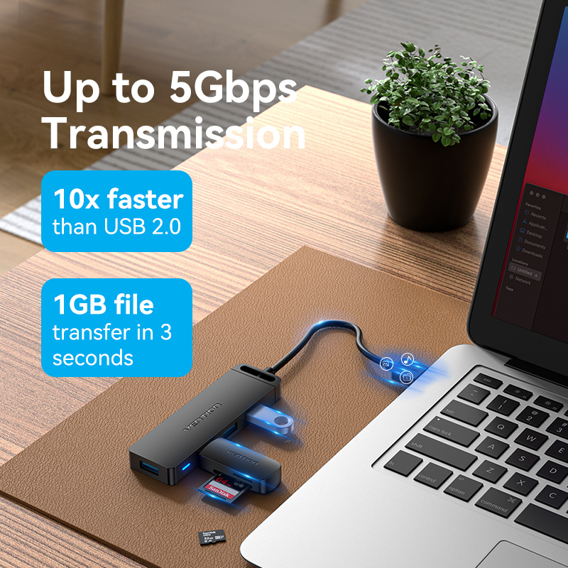 Vention USB C HUB 4 Ports USB  - огляд і ціна Docking Station For Macbook Pro