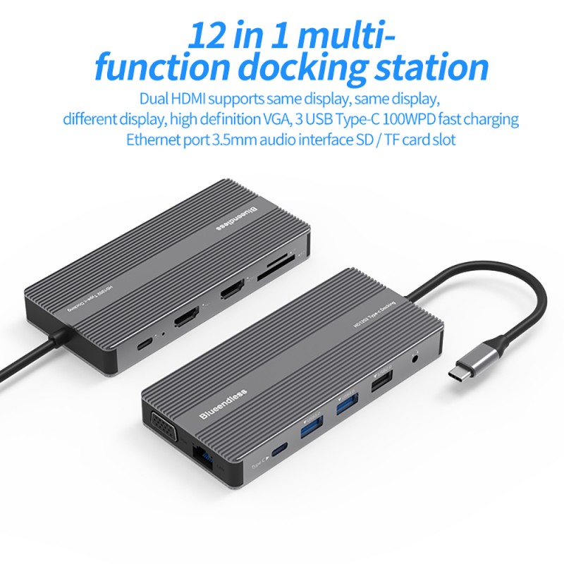hit productLaptop Docking Stat - огляд і ціна Usb C Hub 12 In 1 Triple Display