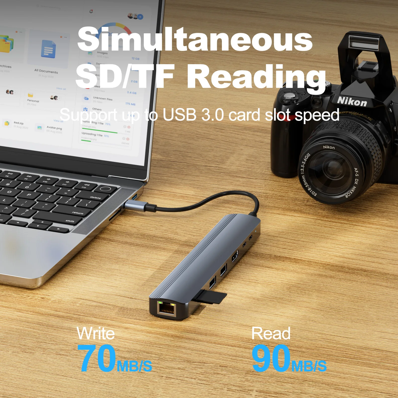 8 in 1 USB C Hub with 4K 60Hz  - огляд і ціна Usb C Hub Sd Card Reader 4K Hdmi