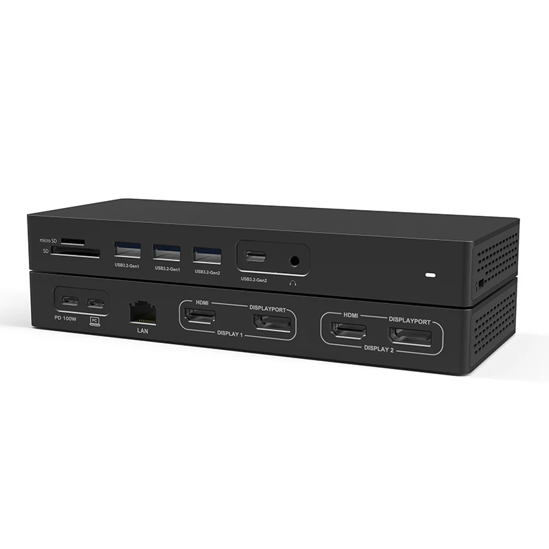 14 Ports Docking Station 4 Mon - огляд і ціна Docking Station Displaylink Dual 4K