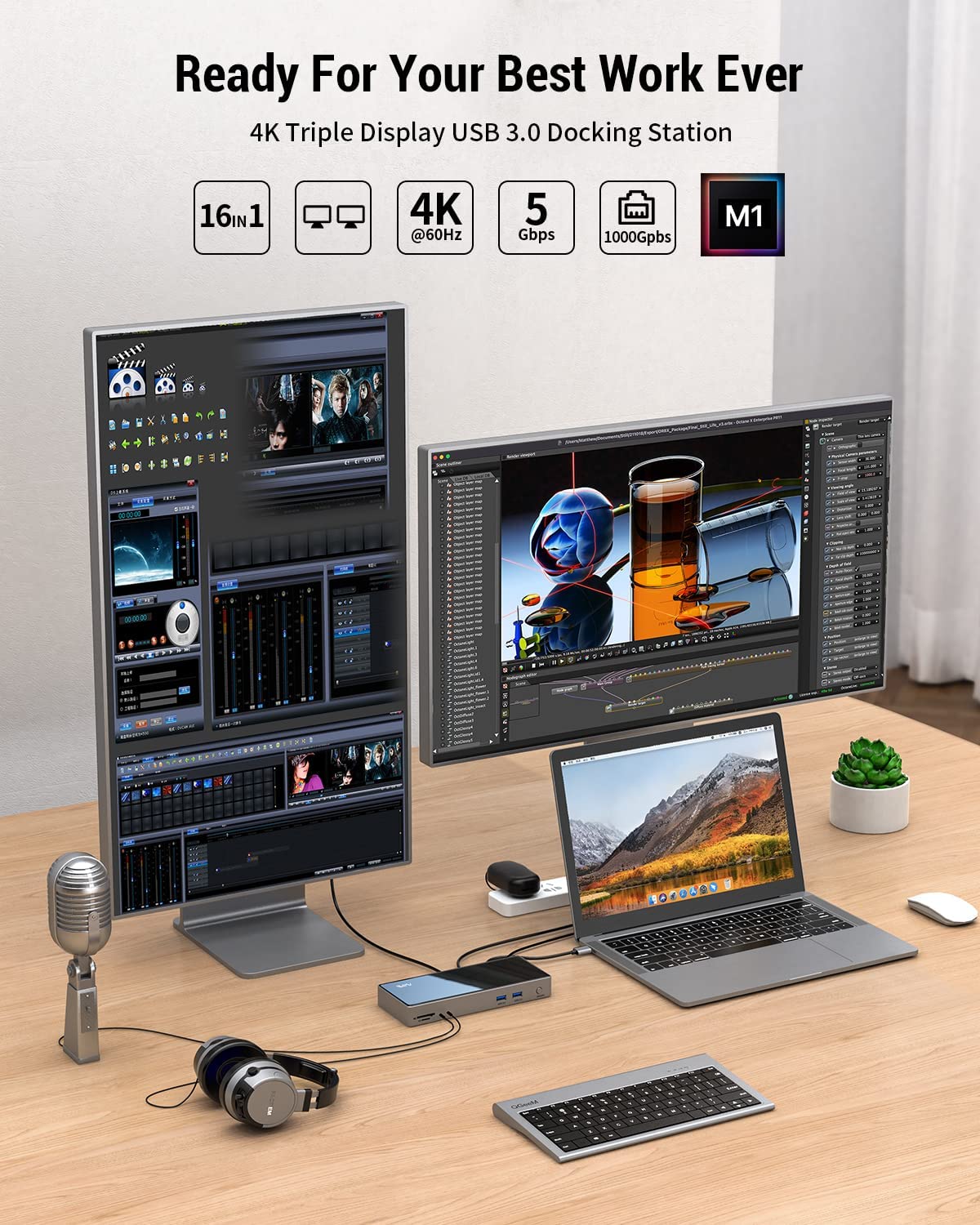 USB3.0 Docking Station Single  - огляд і ціна Docking Station Displaylink Dual 4K