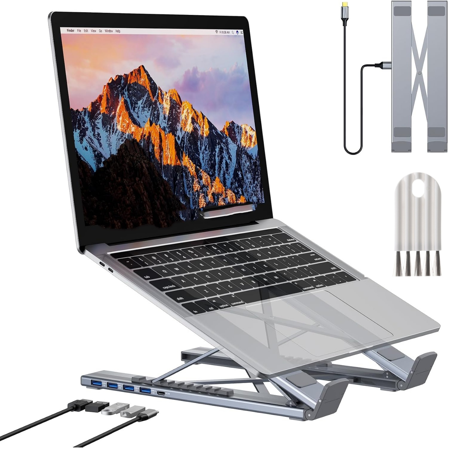 USB C Laptop Stand Dock, 4 USB - огляд і ціна Laptop Stand Dock Aluminum