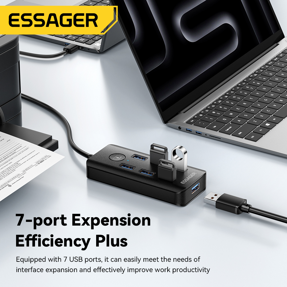 Essager 7-in-1 USB 3.0 Hub Mul - огляд і ціна Docking Station For Macbook Pro