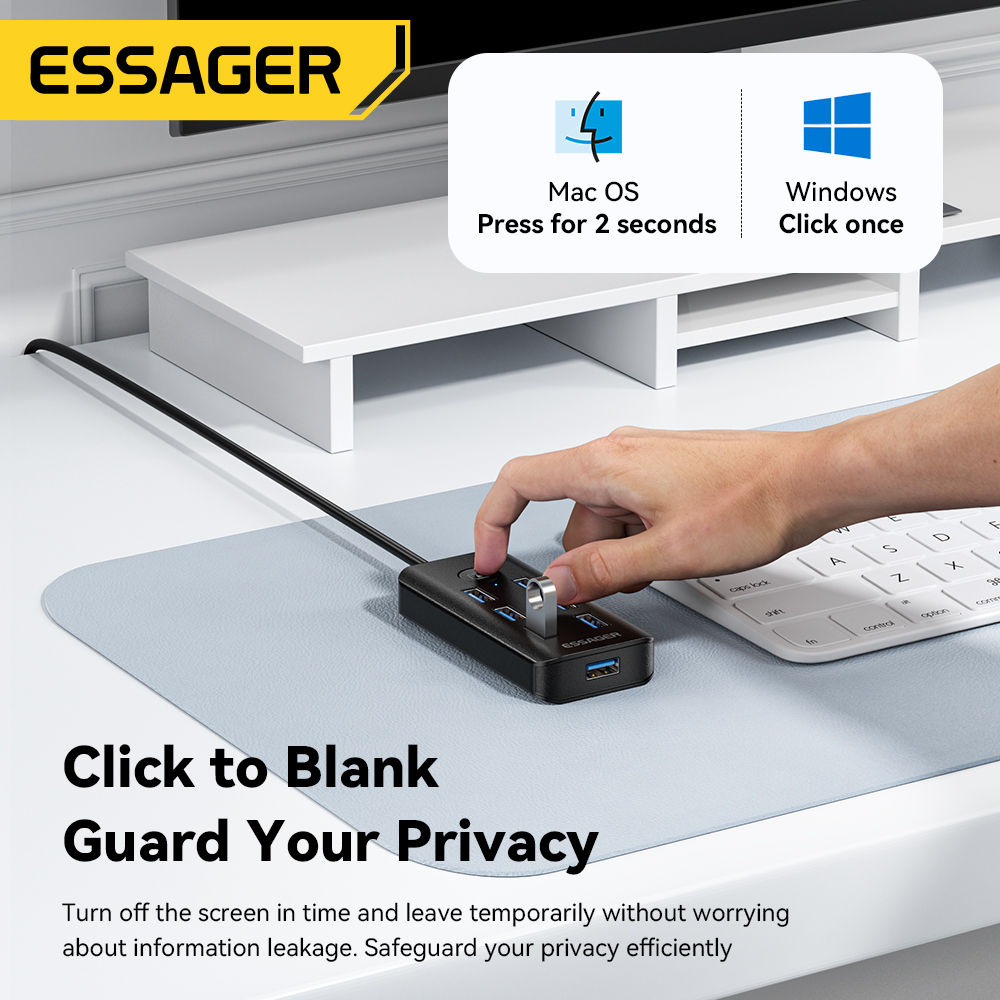 Essager 7-in-1 USB 3.0 Hub Mul - огляд і ціна Docking Station For Macbook Pro