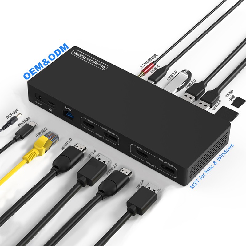 EE1 14-In-1 Displaylink MST Mu - огляд і ціна Docking Station Displaylink Dual 4K