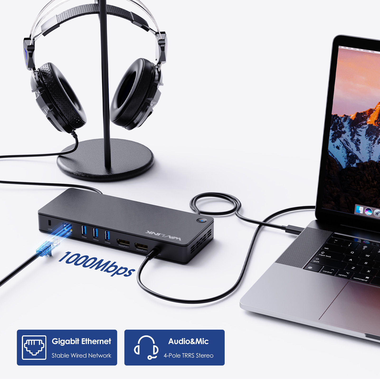 Universal DisplayLink Docking  - огляд і ціна Docking Station Displaylink Dual 4K