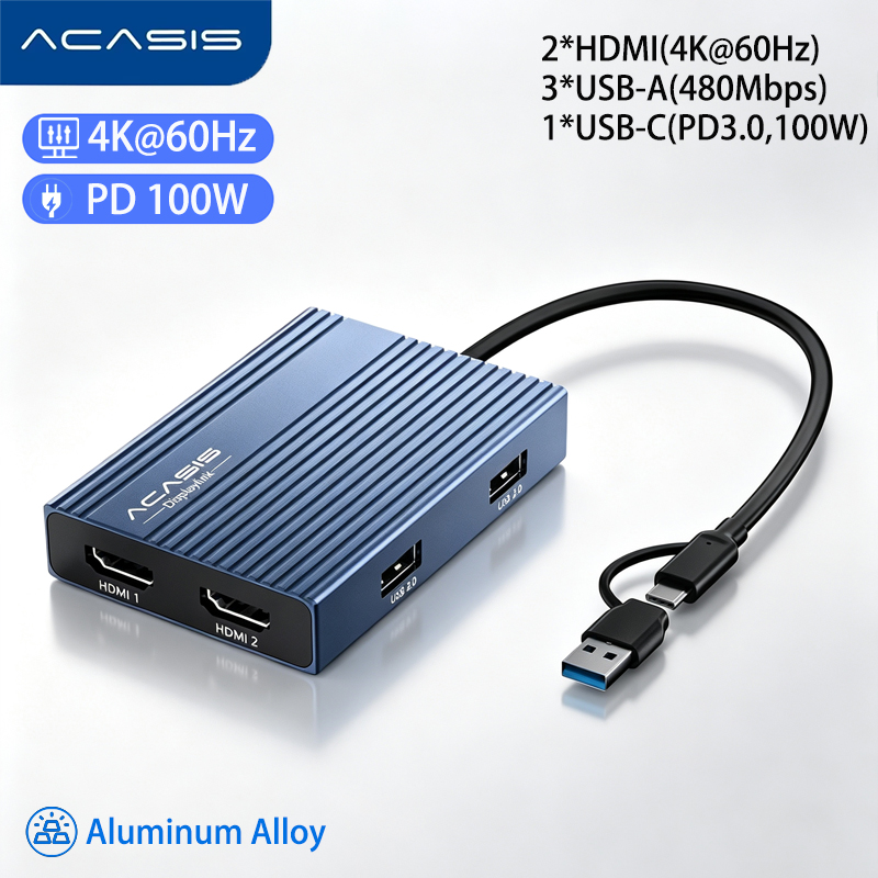 ACASIS USB-C Docking Station D - огляд і ціна Docking Station Displaylink Dual 4K