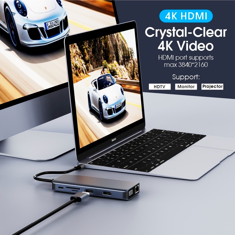 12 in 1 USB C Multiport Dock S - огляд і ціна Usb C Hub 12 In 1 Triple Display