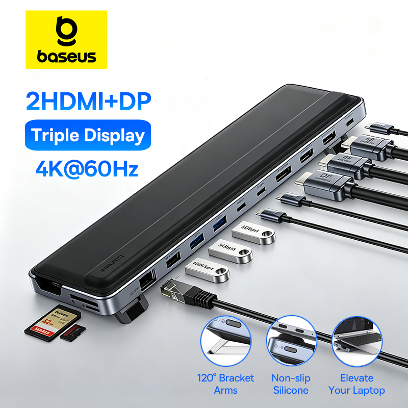 Baseus EH3 12-in-1 USB C Hub H - огляд і ціна Usb C Hub 12 In 1 Triple Display