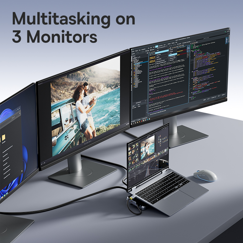 Baseus EH3 12-in-1 USB C Hub H - огляд і ціна Usb C Hub 12 In 1 Triple Display