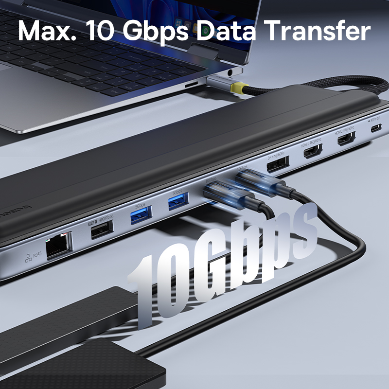 Baseus EH3 12-in-1 USB C Hub H - огляд і ціна Usb C Hub 12 In 1 Triple Display