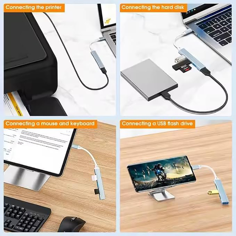 4-Port Multi-Splitter Type C H - огляд і ціна Docking Station For Macbook Pro