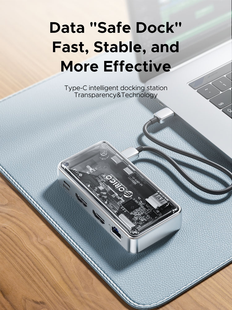 ORICO Transparent USB C Dockin - огляд і ціна Usb C Hub Ethernet 2.5G