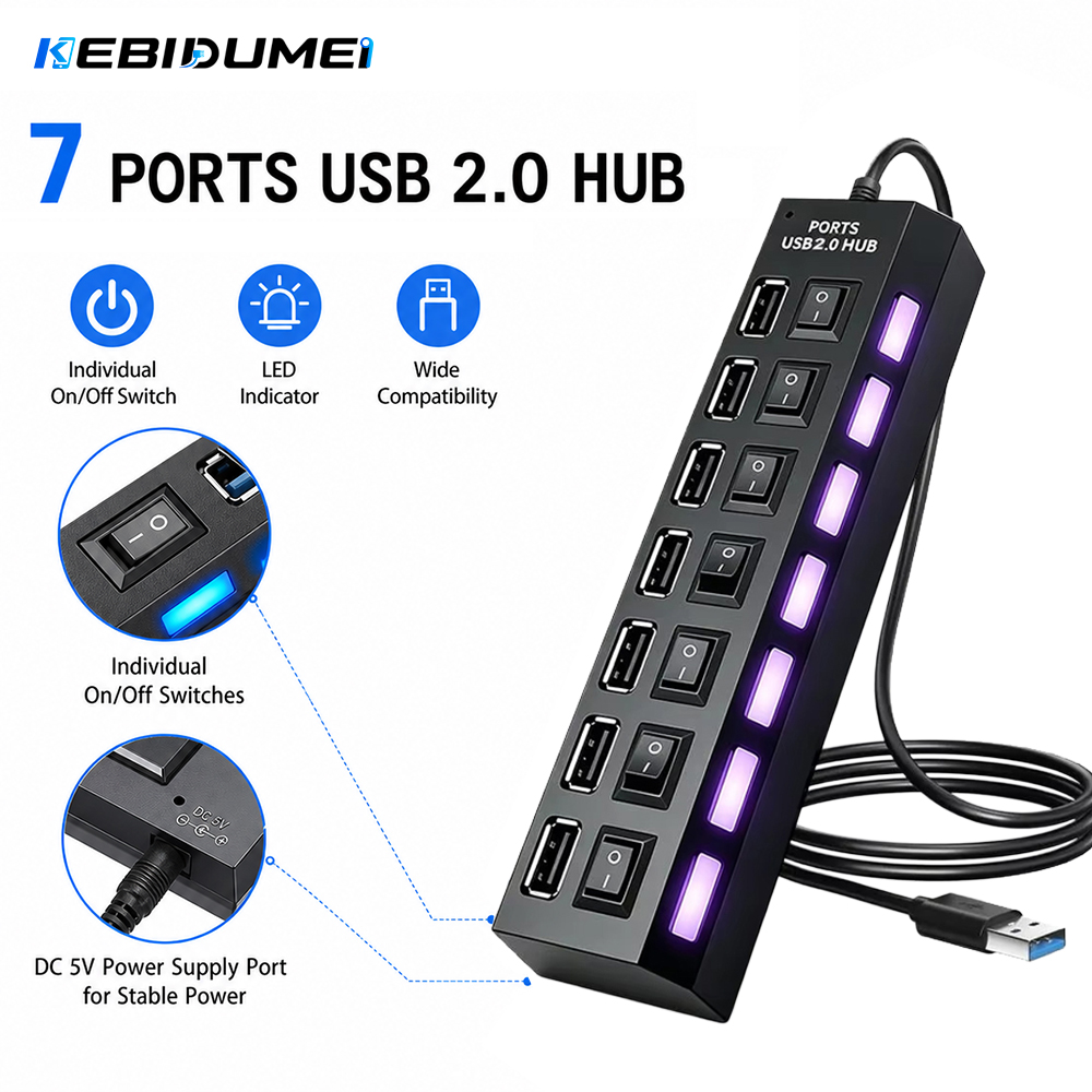 KEBIDUMEI USB HUB with Individ - огляд і ціна Docking Station For Macbook Pro