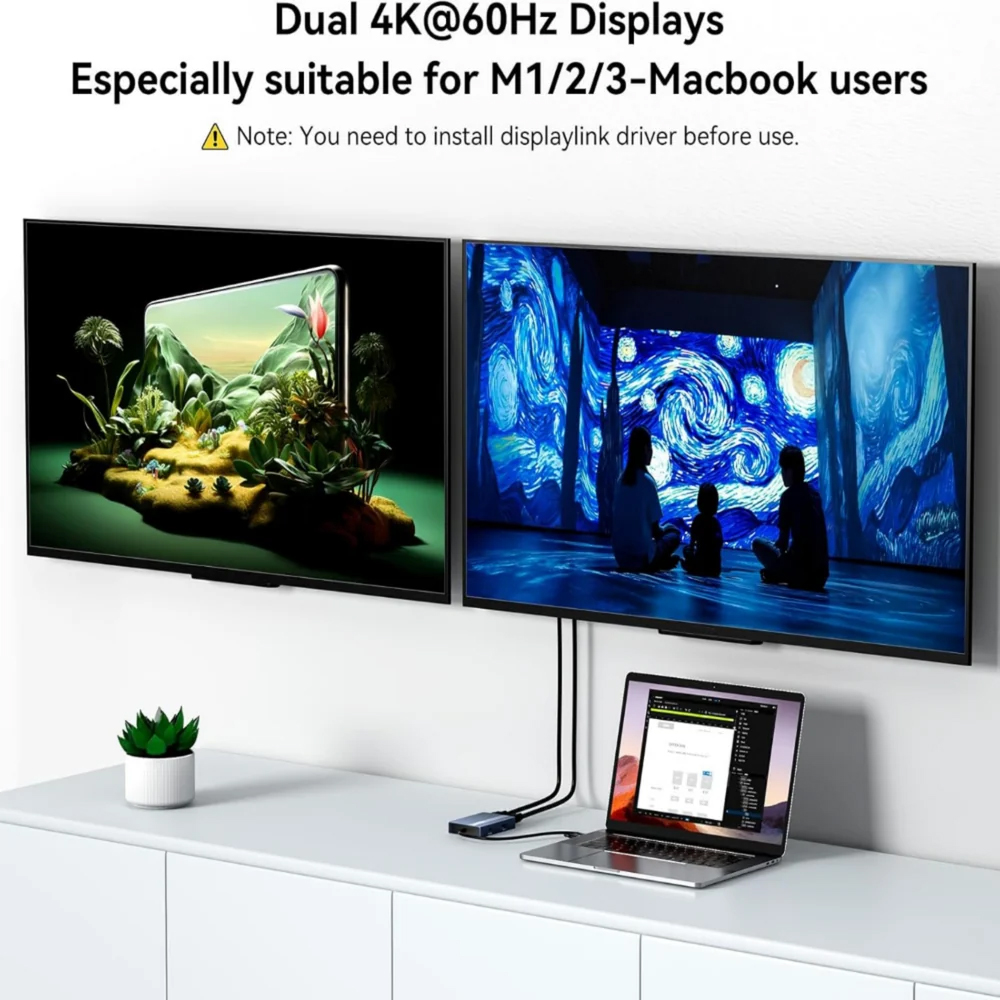 Acasis 6‑in‑1 USB‑C Docking St - огляд і ціна Docking Station Displaylink Dual 4K