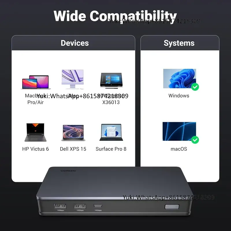 CM615 Revodok Pro 209 9 in 1 U - огляд і ціна Docking Station Displaylink Dual 4K