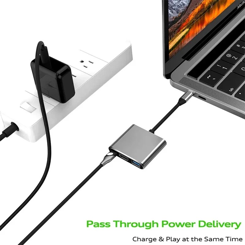 USB C HUB 3in1 Type C 3.0 to H - огляд і ціна Usb C Dock Dual Hdmi 4K