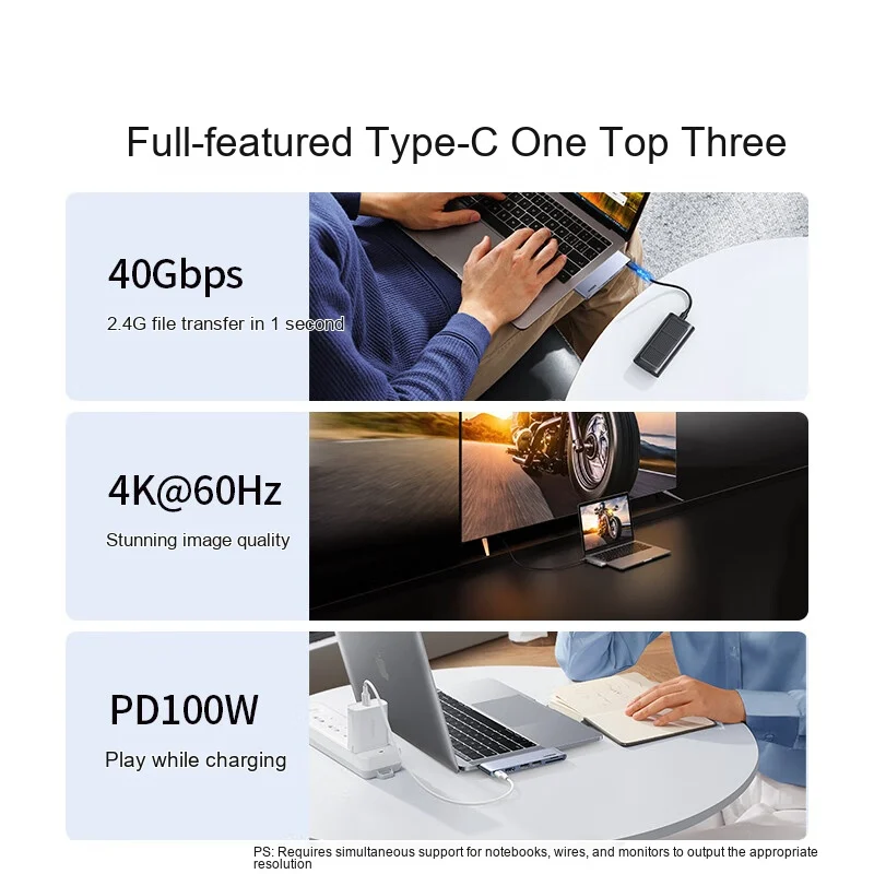UGREEN 80856 CM380 USB C Hub 6 - огляд і ціна Usb C Dock With 100W Pd