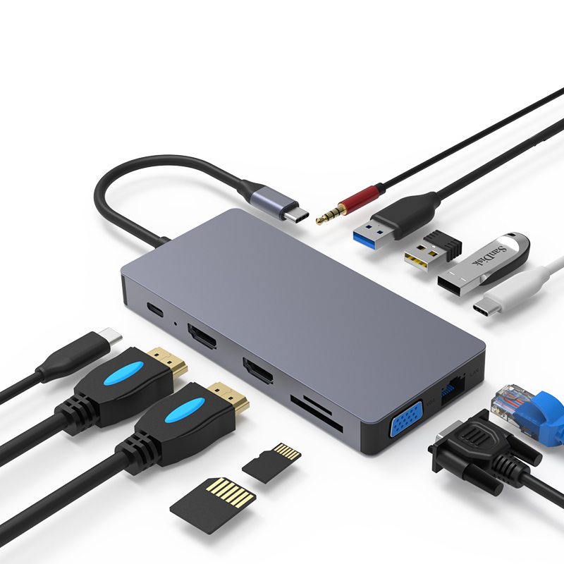 12 in 1 USB C Multiport Dock S - огляд і ціна Usb C Hub 12 In 1 Triple Display