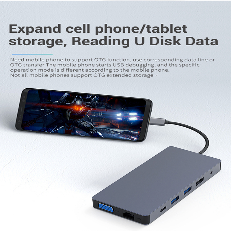 12 in 1 USB C Multiport Dock S - огляд і ціна Usb C Hub 12 In 1 Triple Display
