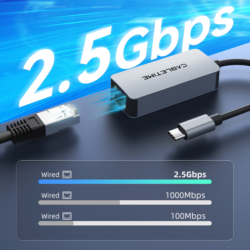 CABLETIME USB C Ethernet Adapt - огляд і ціна Usb C Hub Ethernet 2.5G