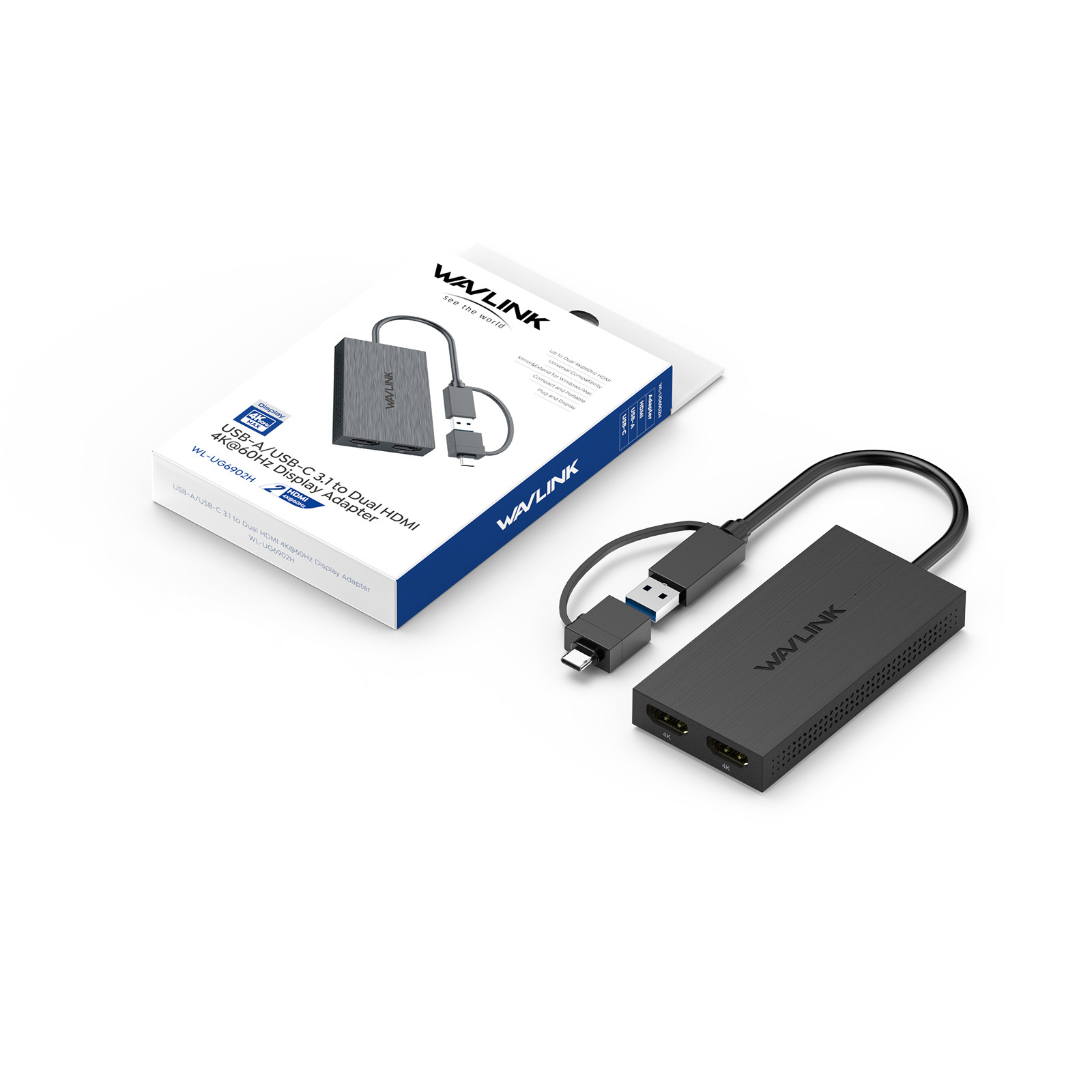 USB 3.1/USB C to Single/Dual H - огляд і ціна Usb C Dock Dual Hdmi 4K