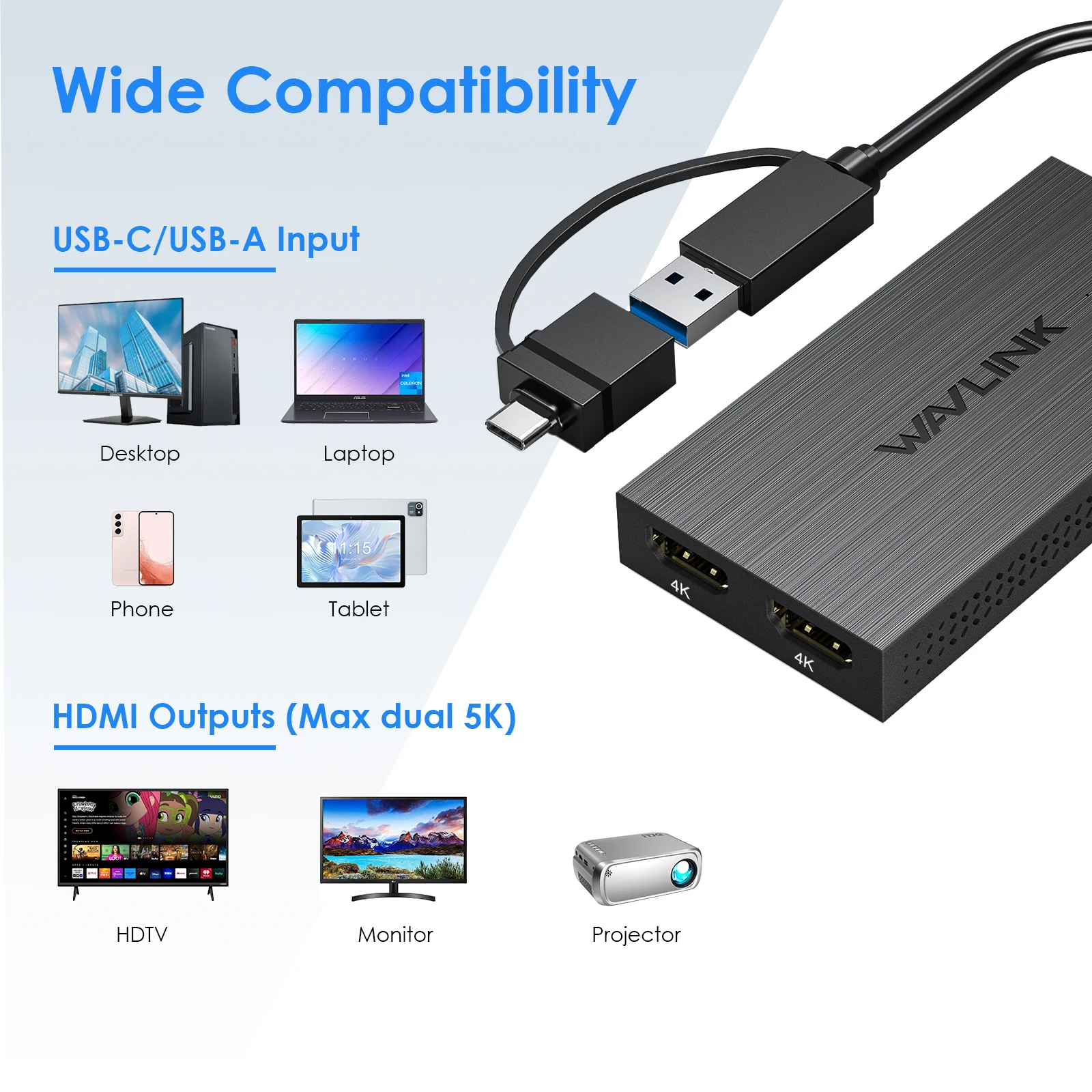 USB 3.1/USB C to Single/Dual H - огляд і ціна Usb C Dock Dual Hdmi 4K